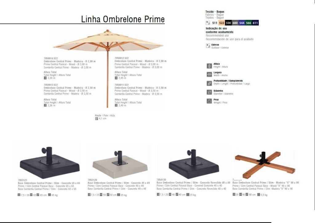 Linha Ombrelone Prime 3